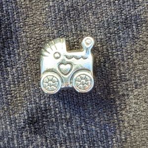 Pandora Retired Baby Carriage Charm